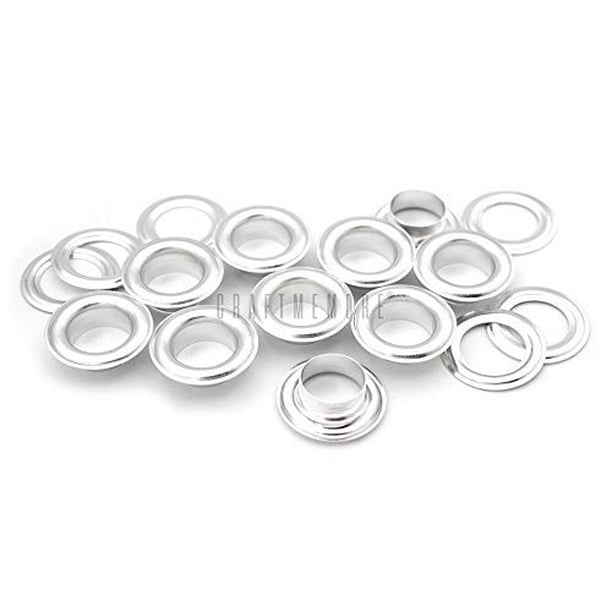 Hole 50 Sets Grommets Eyelets with Washers for Shoes CRAFTMEmore 5/8 Clothes Leather Bead Cores Canvas Silver 15MM Hole 50 Sets Grommets Eyelets with Washers for Shoes CRAFTMEmore 5/8 Clothes Leather Bead Cores Canvas Silver 15MM
